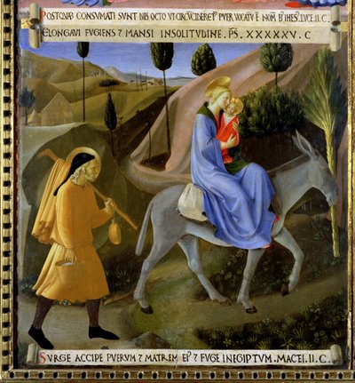 The Flight into Egypt (detail) by Fra Angelico